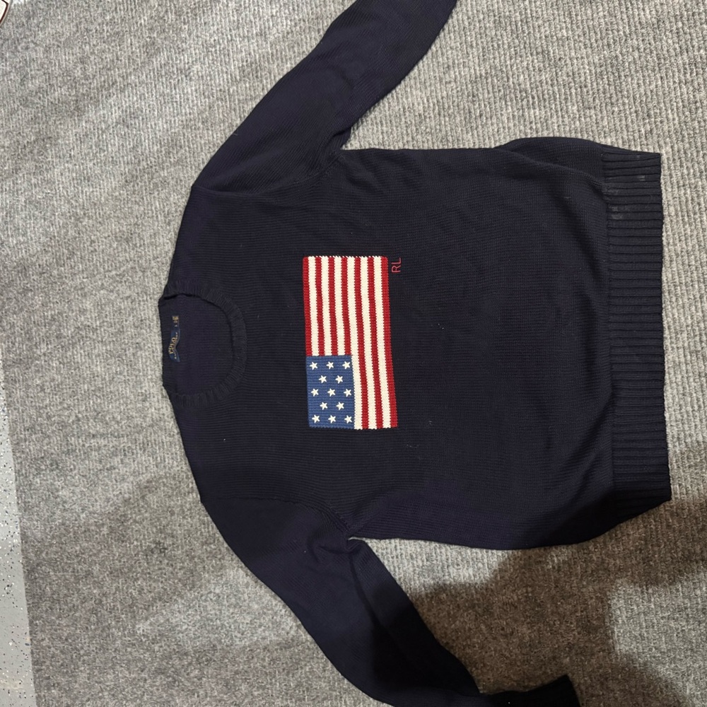 Ralph Lauren Iconic Men’s Flag Sweater. Size L
